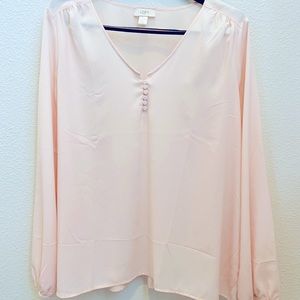 Ann Taylor Loft Pink Long Sleeve Top (Never Worn)